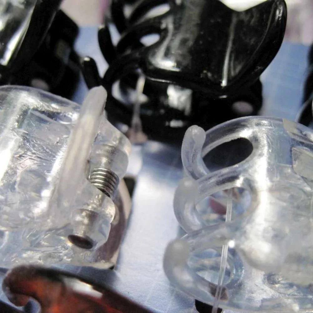12 Goody Classics Darla Small Claw Clips Hair Jaw Plastic Black Tort Brown Clear